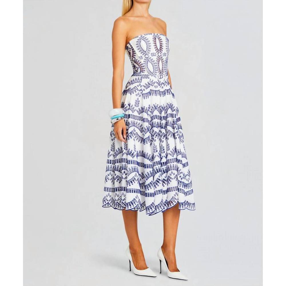 NEW CHARO RUIZ galik midi dress in klein blue - Picture 3 of 4